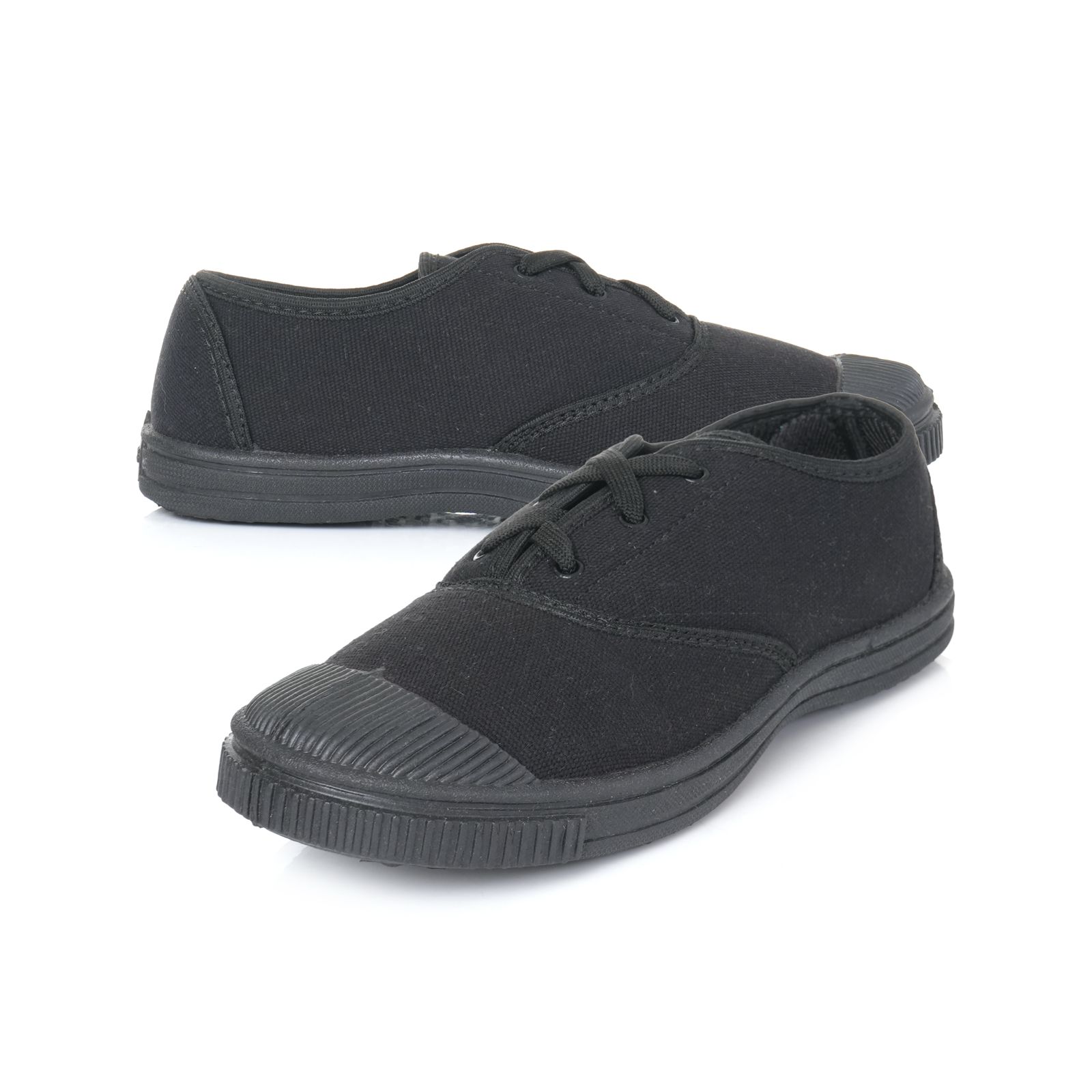 Shoegears Girls Black Tennis Shoes